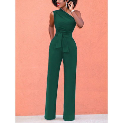 Sophie | Jumpsuit with Wide Legs and Short Sleeves