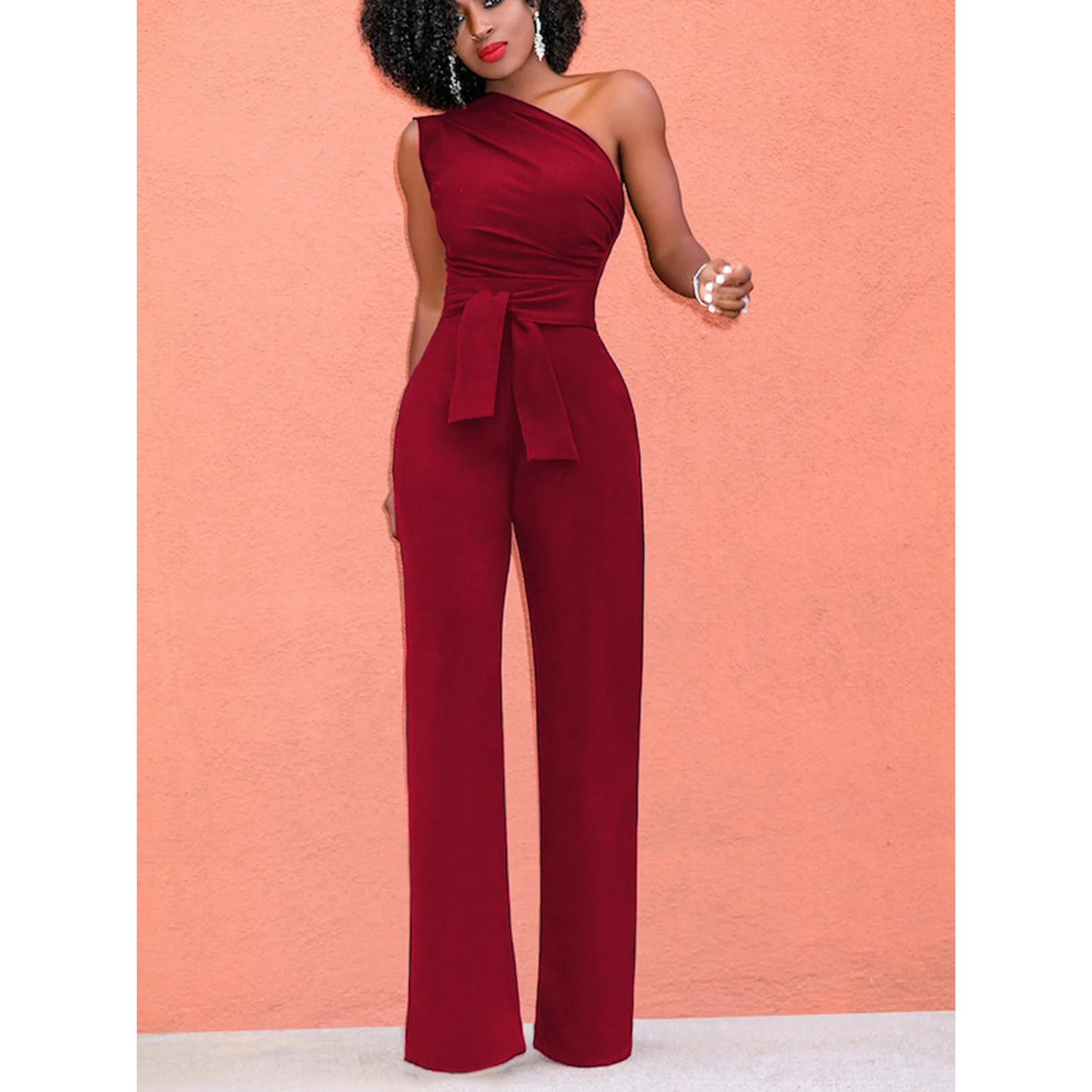 Sophie | Jumpsuit with Wide Legs and Short Sleeves