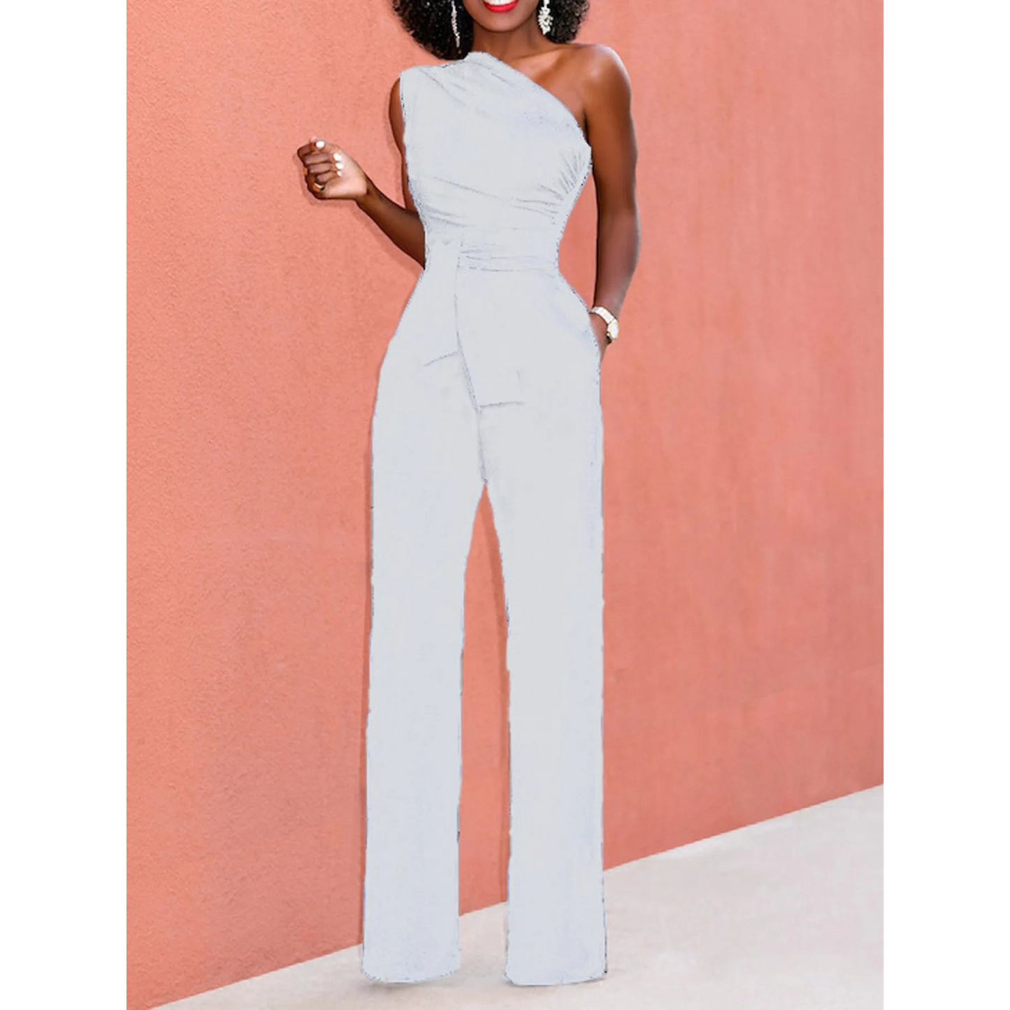 Sophie | Jumpsuit with Wide Legs and Short Sleeves