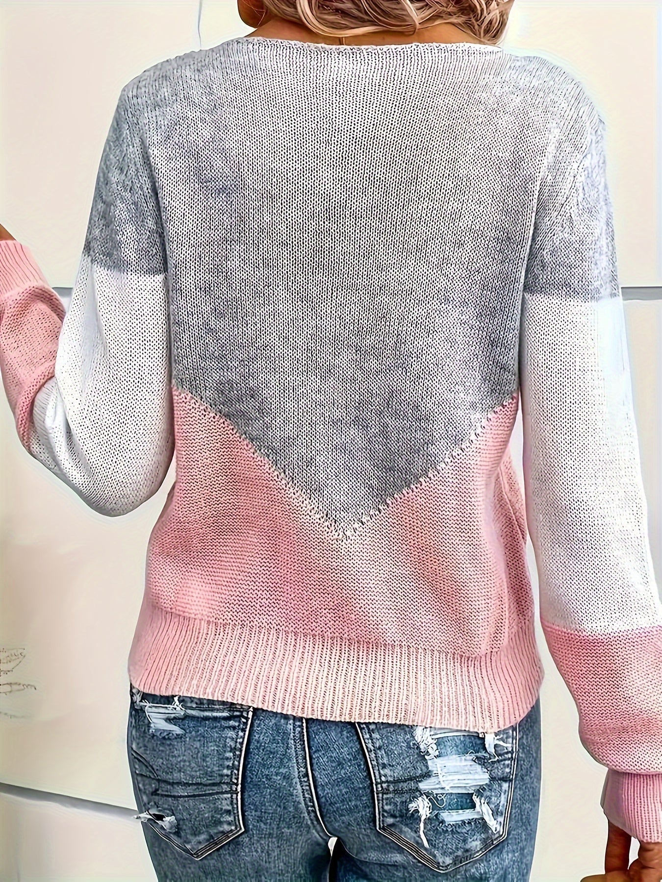 Sophie | Colourful Blocks Casual Jumper with Long Sleeves