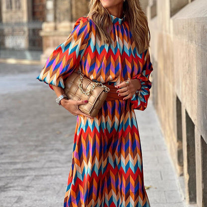 Sophie | Midi dress with colourful print