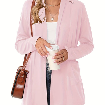 Sophie | Thick knitted casual cardigan with long sleeves and open front