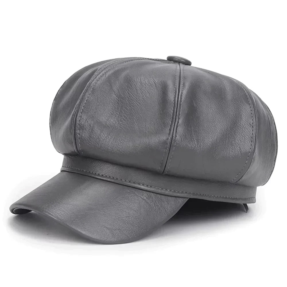 Sophie | Stylish Leather Beret