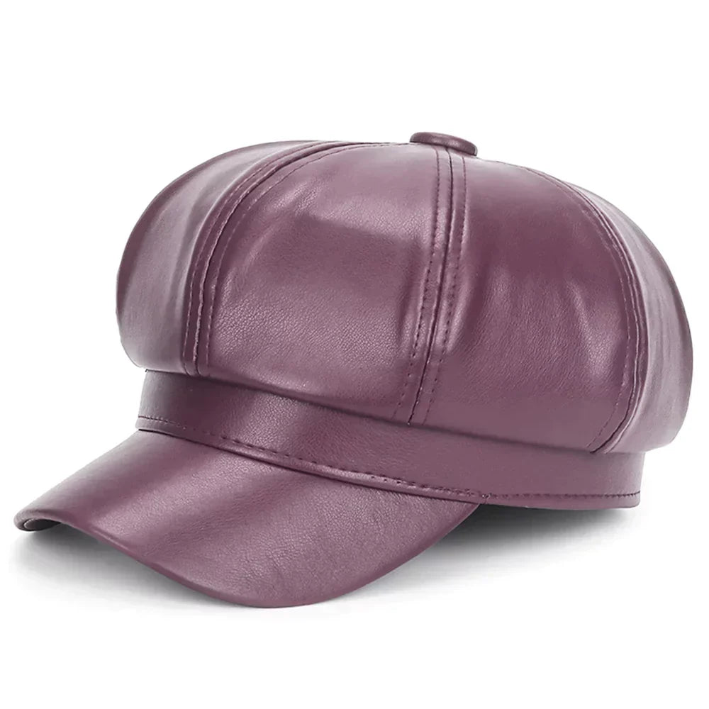 Sophie | Stylish Leather Beret
