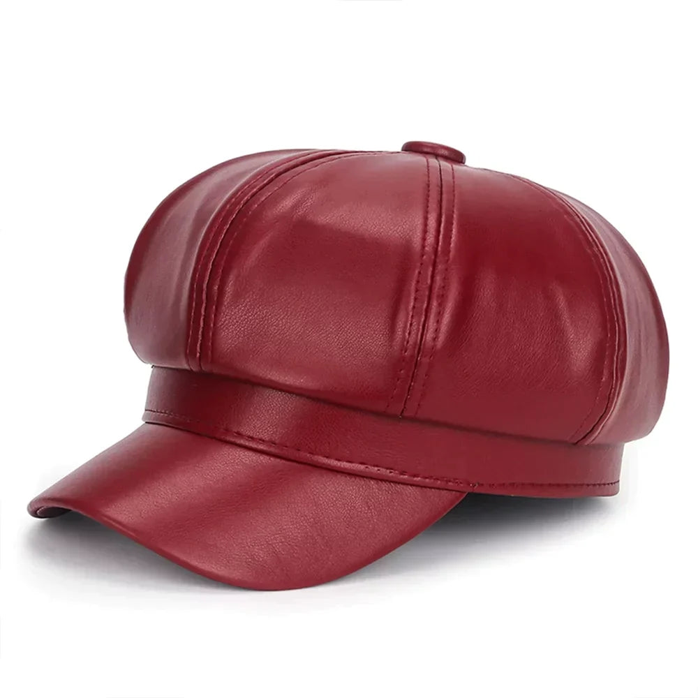 Sophie | Stylish Leather Beret