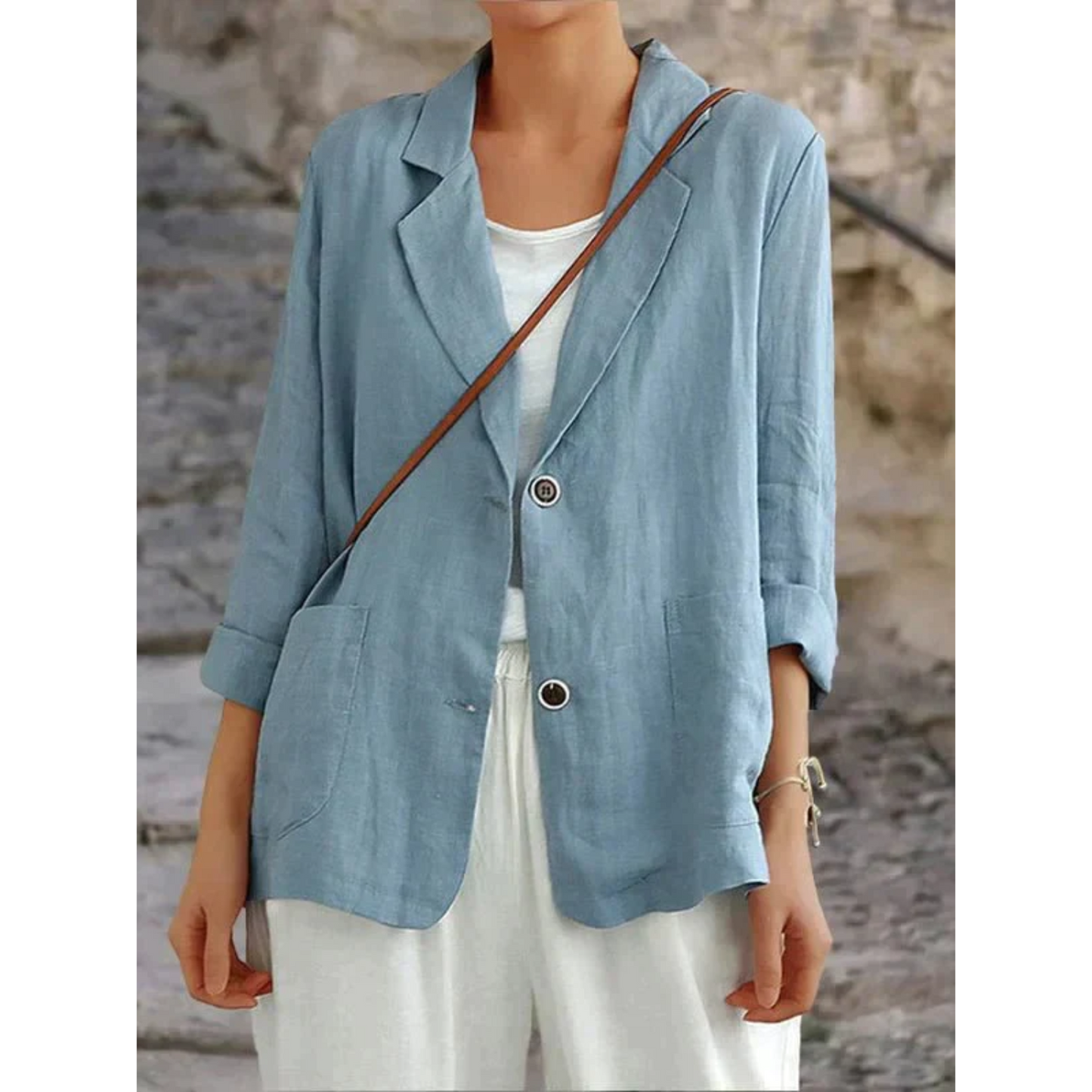 Sophie | Stylish Linen Women's Blazer with Collar