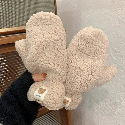 Sophie | Soft & Warm Teddy Mittens