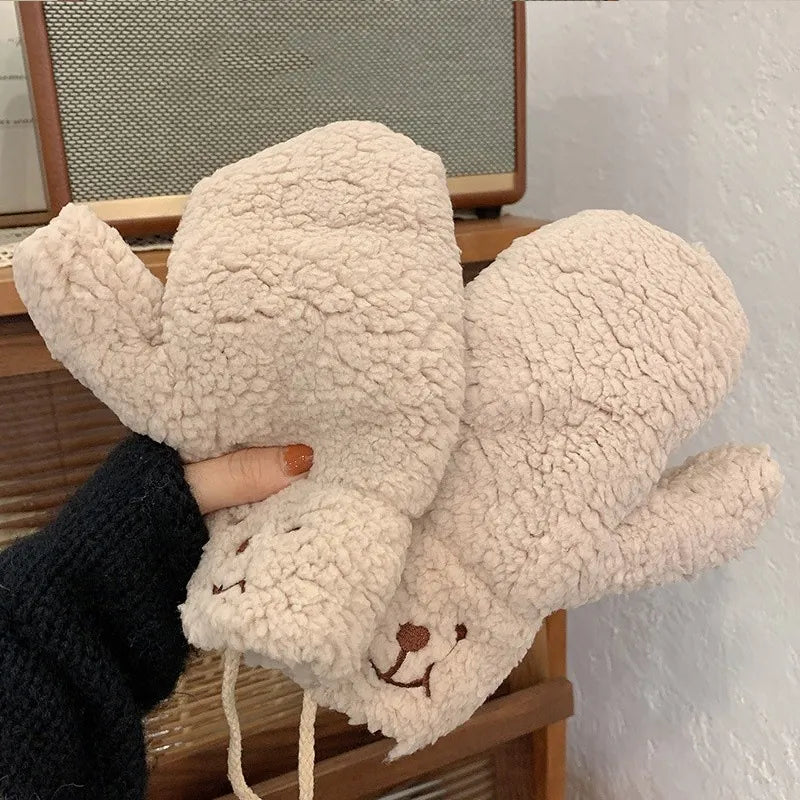 Sophie | Soft & Warm Teddy Mittens