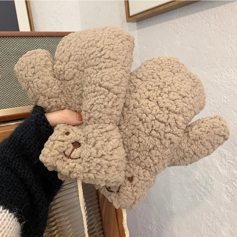 Sophie | Soft & Warm Teddy Mittens