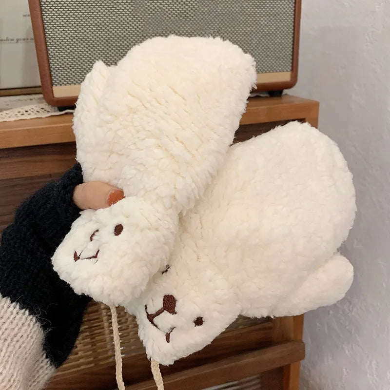 Sophie | Soft & Warm Teddy Mittens