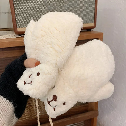 Sophie | Soft & Warm Teddy Mittens
