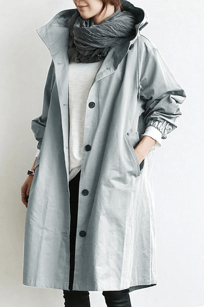 Stella | The Windbreaker with Buttons and Hood for Women
