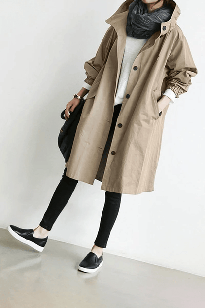 Stella | The Windbreaker with Buttons and Hood for Women