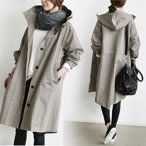 Stella | The Windbreaker with Buttons and Hood for Women