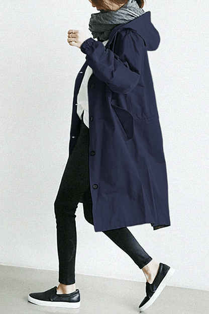 Stella | The Windbreaker with Buttons and Hood for Women