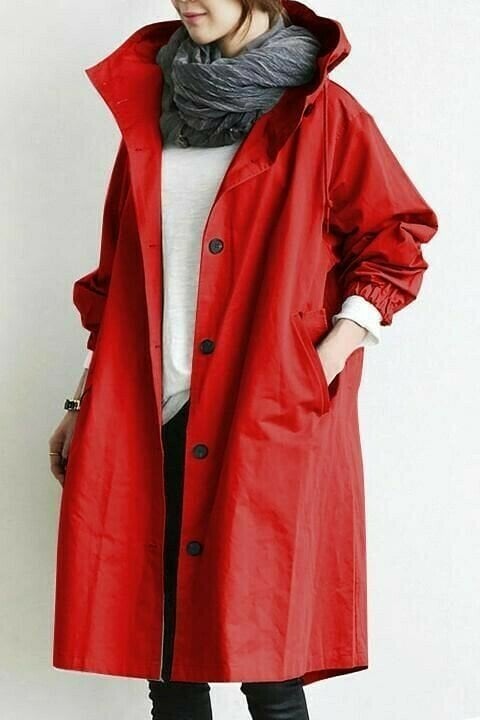 Stella | The Windbreaker with Buttons and Hood for Women