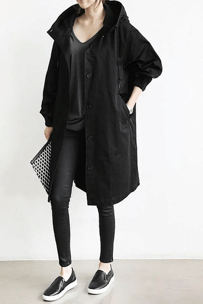 Stella | The Windbreaker with Buttons and Hood for Women