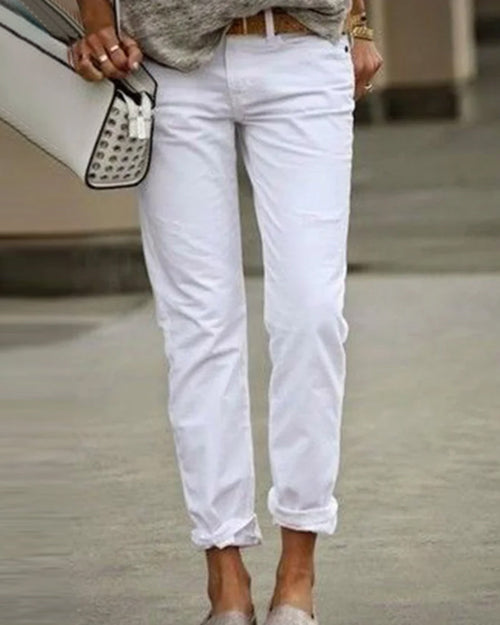 Stylish Casual Plain Colour Trousers
