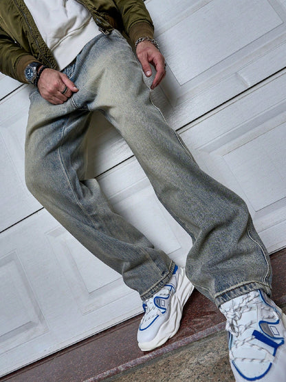 Sven | Dark Blue Men's Straight-Fit Jeans