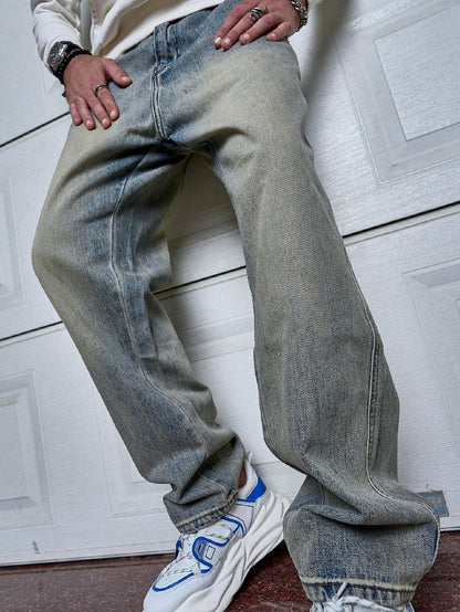 Sven | Dark Blue Men's Straight-Fit Jeans
