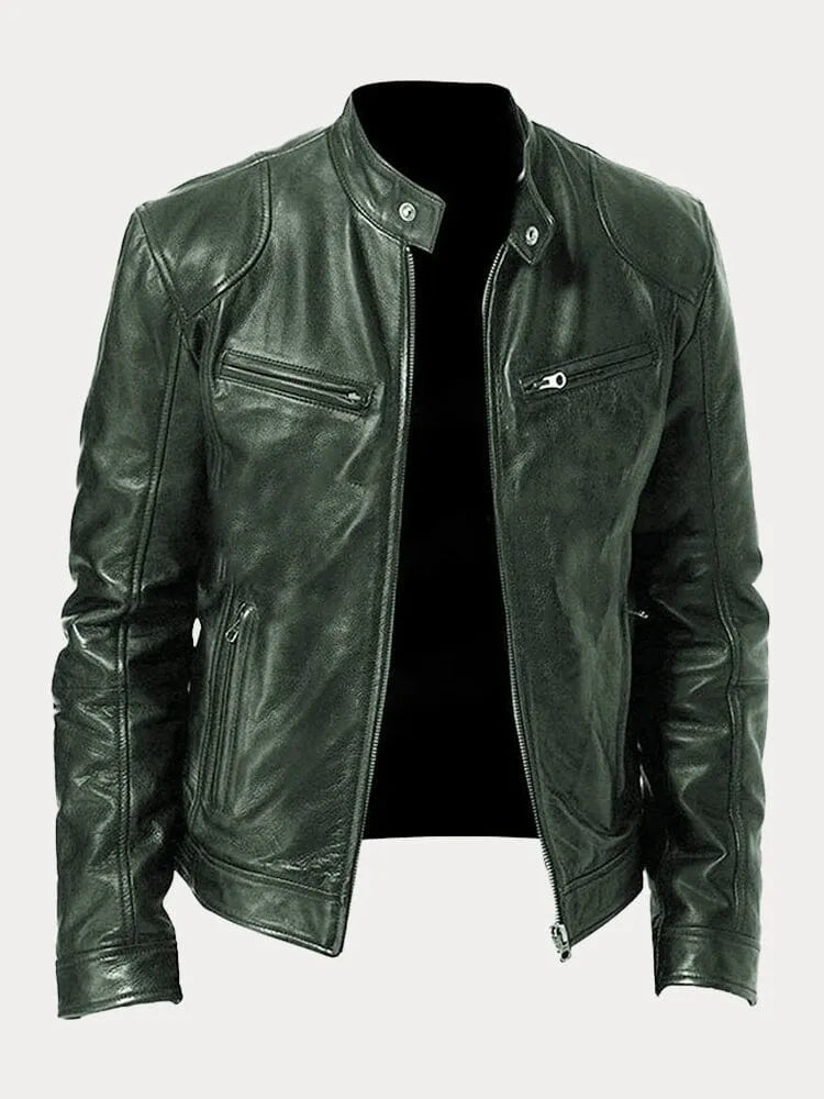 Sven | Stylish Leather Biker Jacket in Multiple Colours