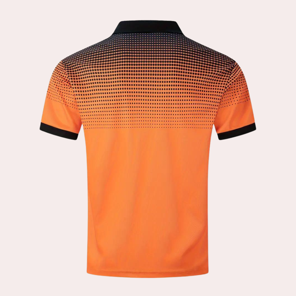 Teun | Orange Summer Shirt with Dots