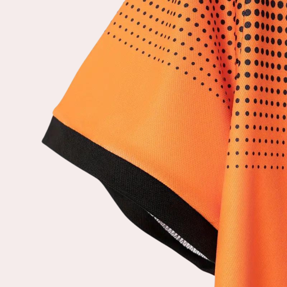 Teun | Orange Summer Shirt with Dots