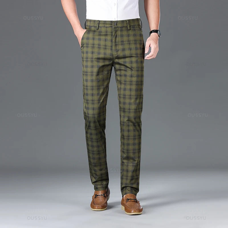 Thijs | Classic Checked Men's Trousers