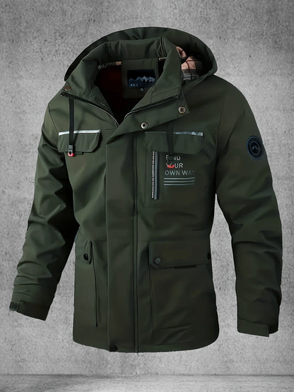 Thijs | Waterproof & windproof men's softshell jacket with hood and multiple pockets