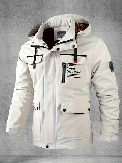 Thijs | Waterproof & windproof men's softshell jacket with hood and multiple pockets