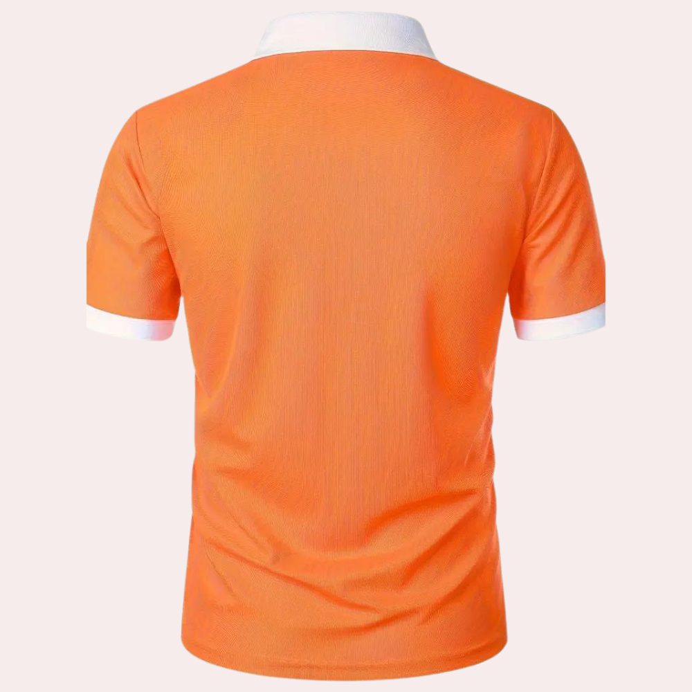 Tim | Classic Orange Men's T-Shirt for Summer