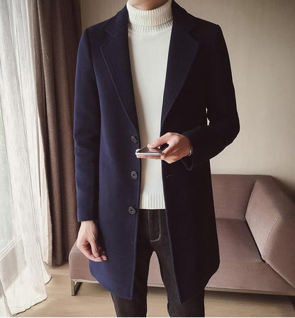Tim | Long Wool Overcoat for Men