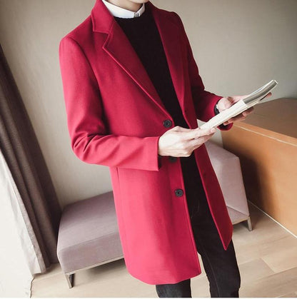 Tim | Long Wool Overcoat for Men
