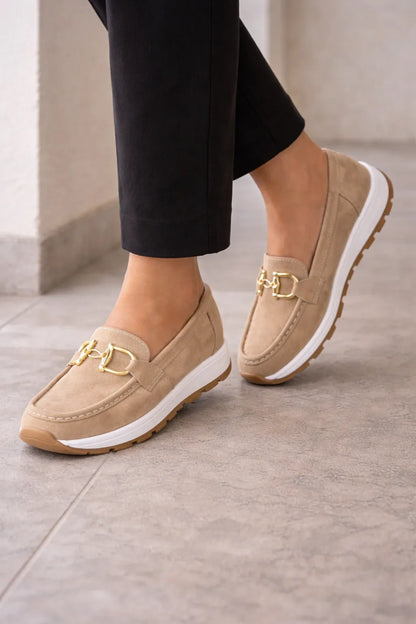 Ladies' Loafers with Gold Detail