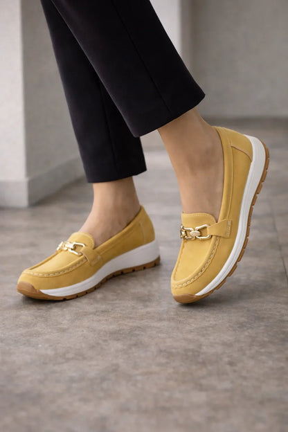 Ladies' Loafers with Gold Detail
