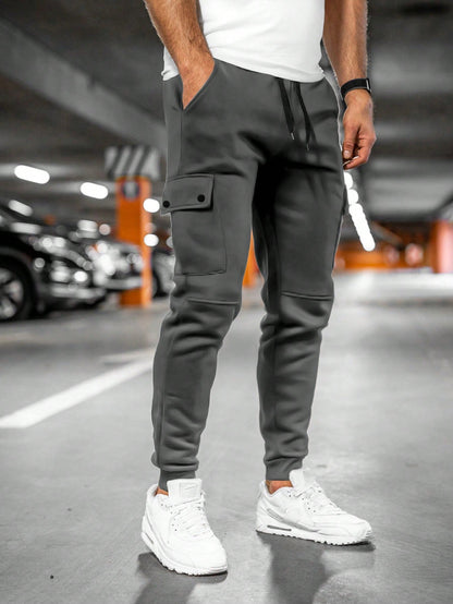 Tom | Men's Jogging Trousers with Turn-Up Pocket