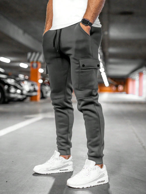 Tom | Men's Jogging Trousers with Turn-Up Pocket