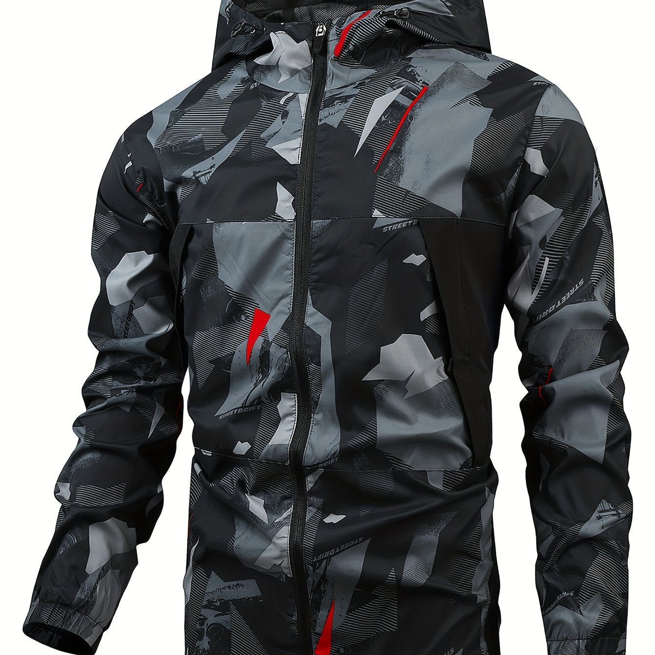 Tom | Colour Block Hooded Zip-Up Jacket for Men