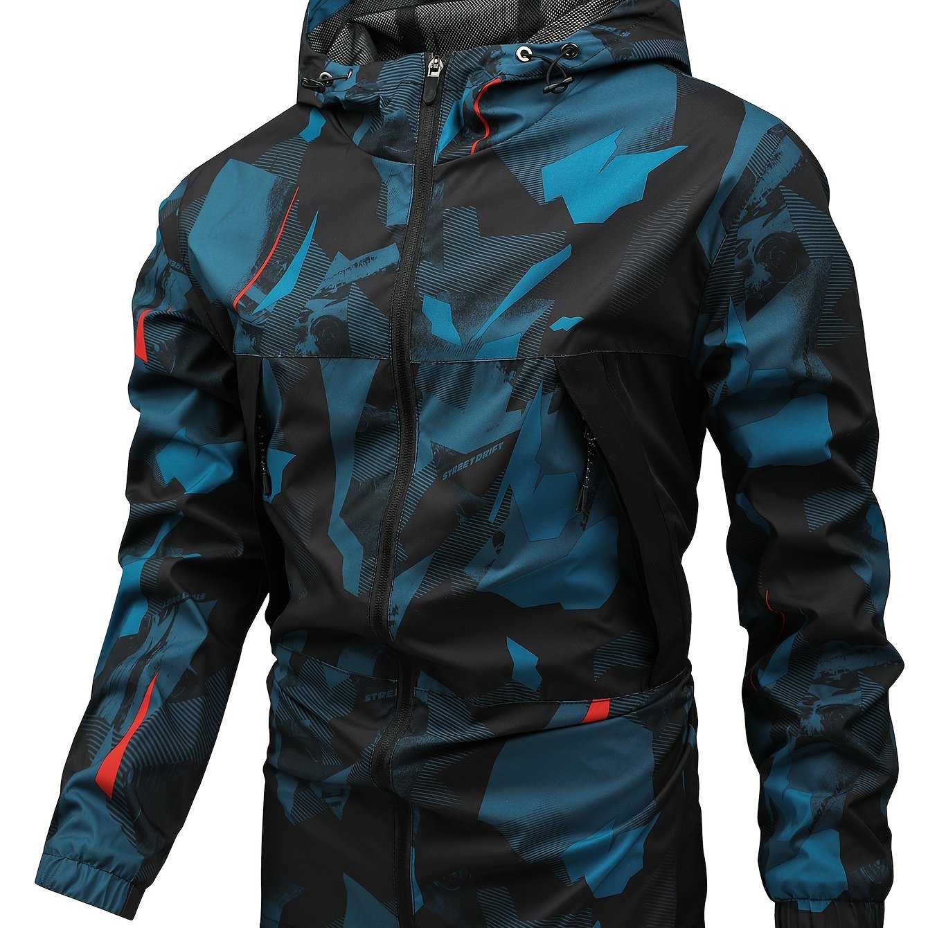Tom | Colour Block Hooded Zip-Up Jacket for Men