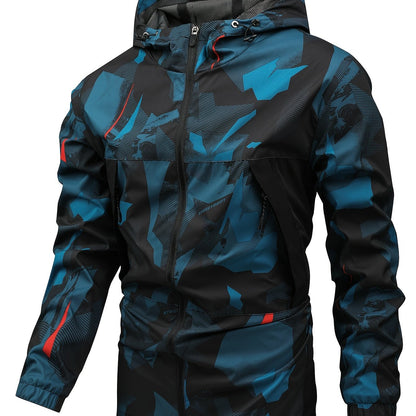 Tom | Colour Block Hooded Zip-Up Jacket for Men