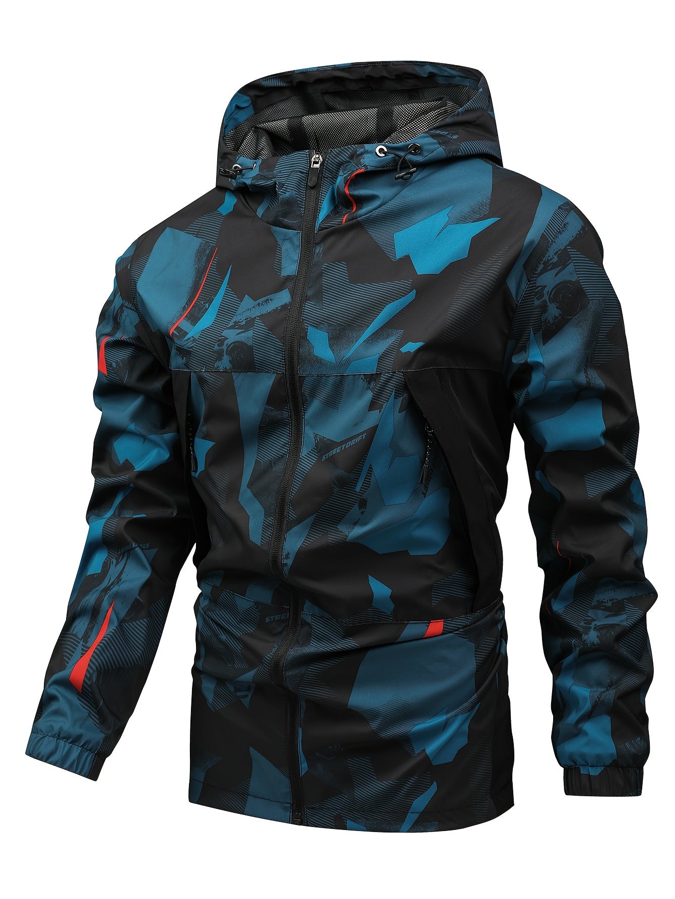Tom | Colour Block Hooded Zip-Up Jacket for Men