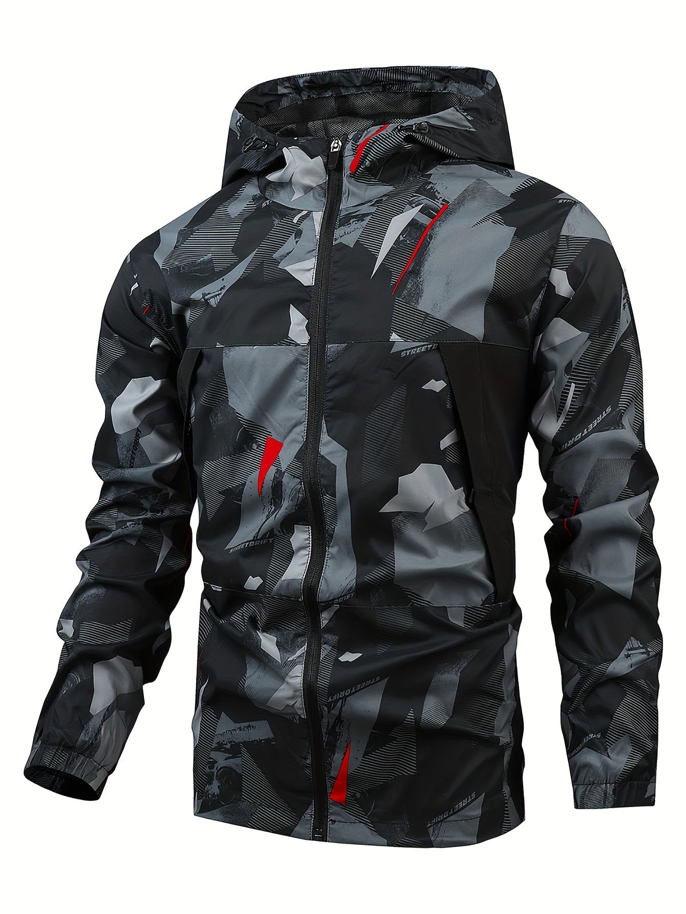 Tom | Colour Block Hooded Zip-Up Jacket for Men