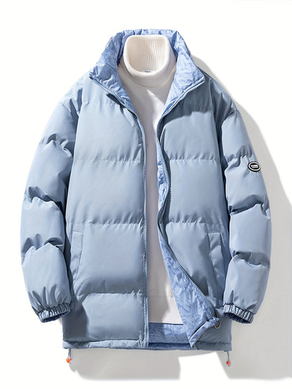 Tom | Reversible Thick Jacket with Stand-Up Collar and Long Sleeves
