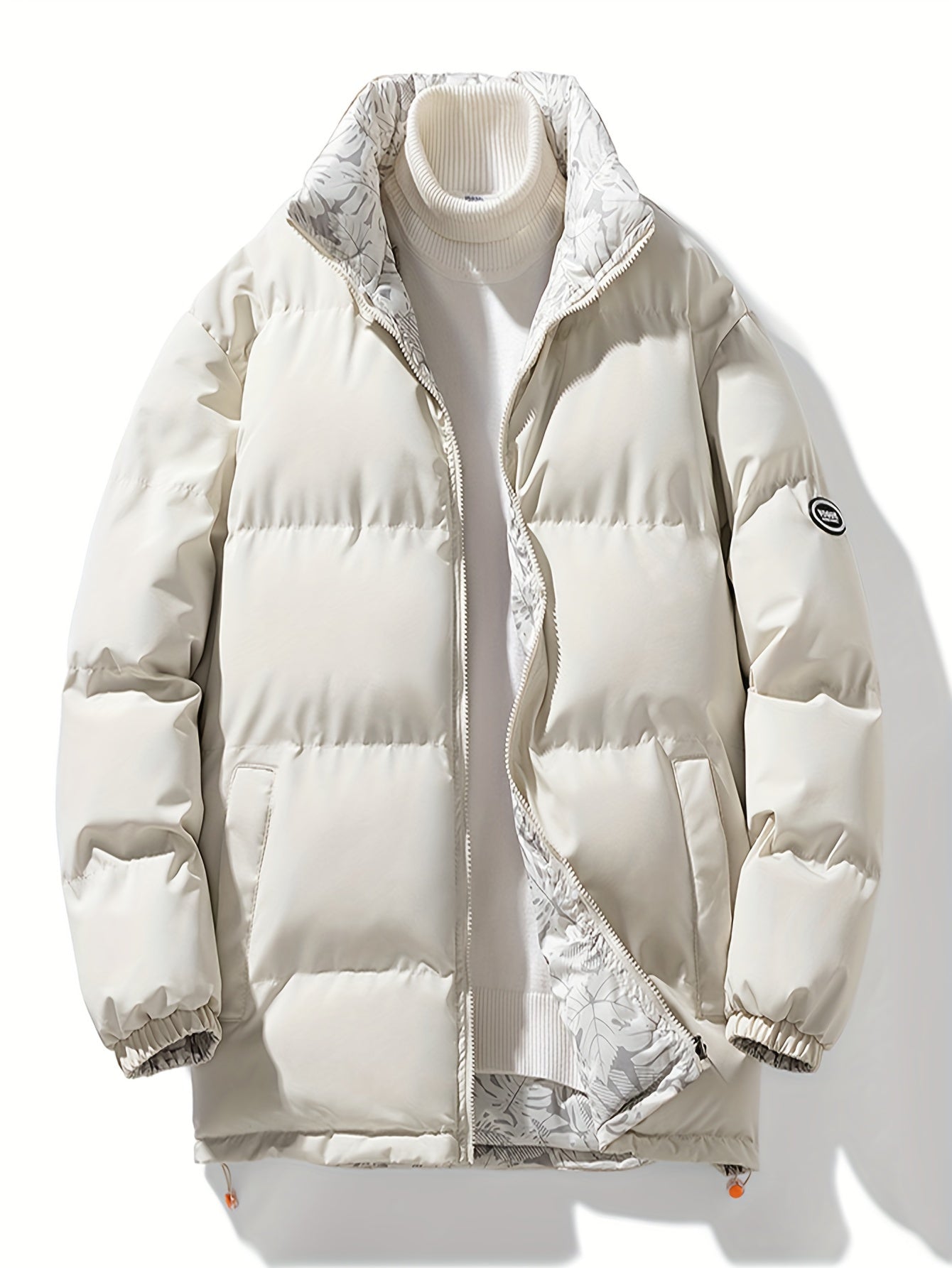 Tom | Reversible Thick Jacket with Stand-Up Collar and Long Sleeves