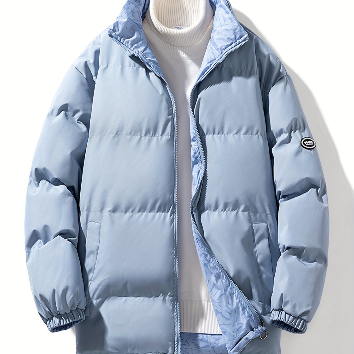 Tom | Reversible Thick Jacket with Stand-Up Collar and Long Sleeves