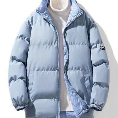 Tom | Reversible Thick Jacket with Stand-Up Collar and Long Sleeves