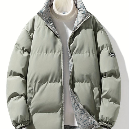 Tom | Reversible Thick Jacket with Stand-Up Collar and Long Sleeves