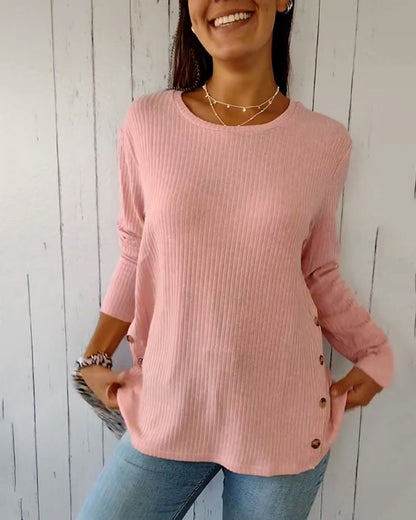 Top with long sleeves and round neck