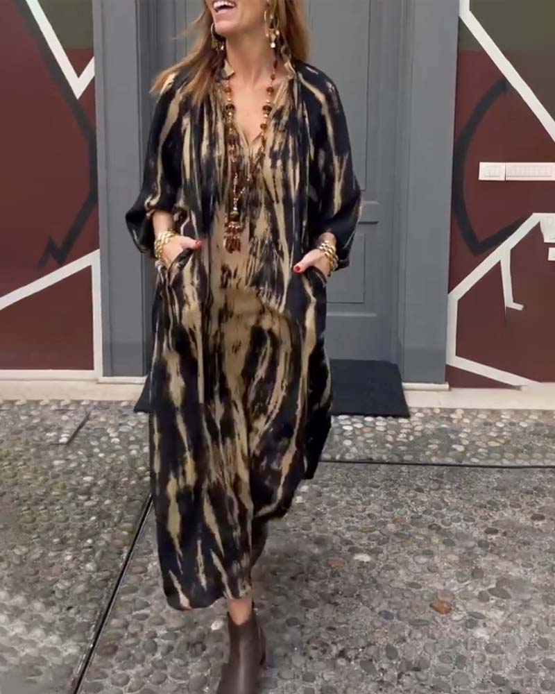 Vintage maxi dress with pockets