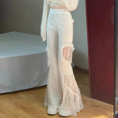 Viola | Flared Trousers | High Waist | Lace Details